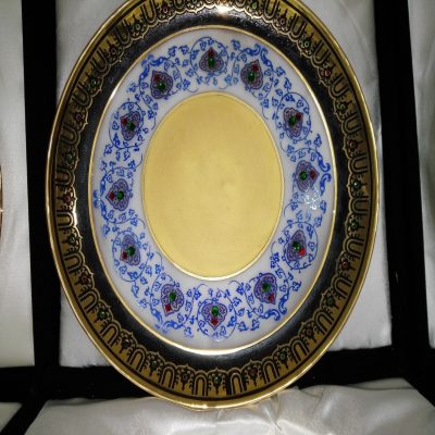 İpek Ticaret Aynaroz El İşlemeli El Dekoru Tabak